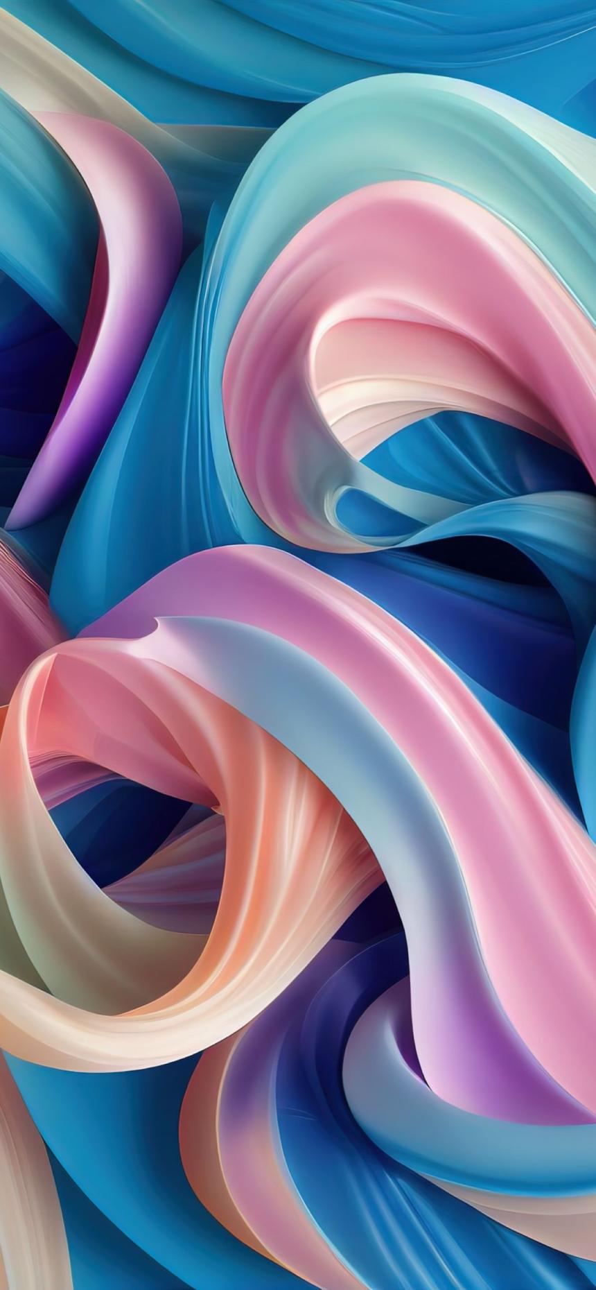 Abstract Soft Waves Aesthetic Wallpaper HD 4K