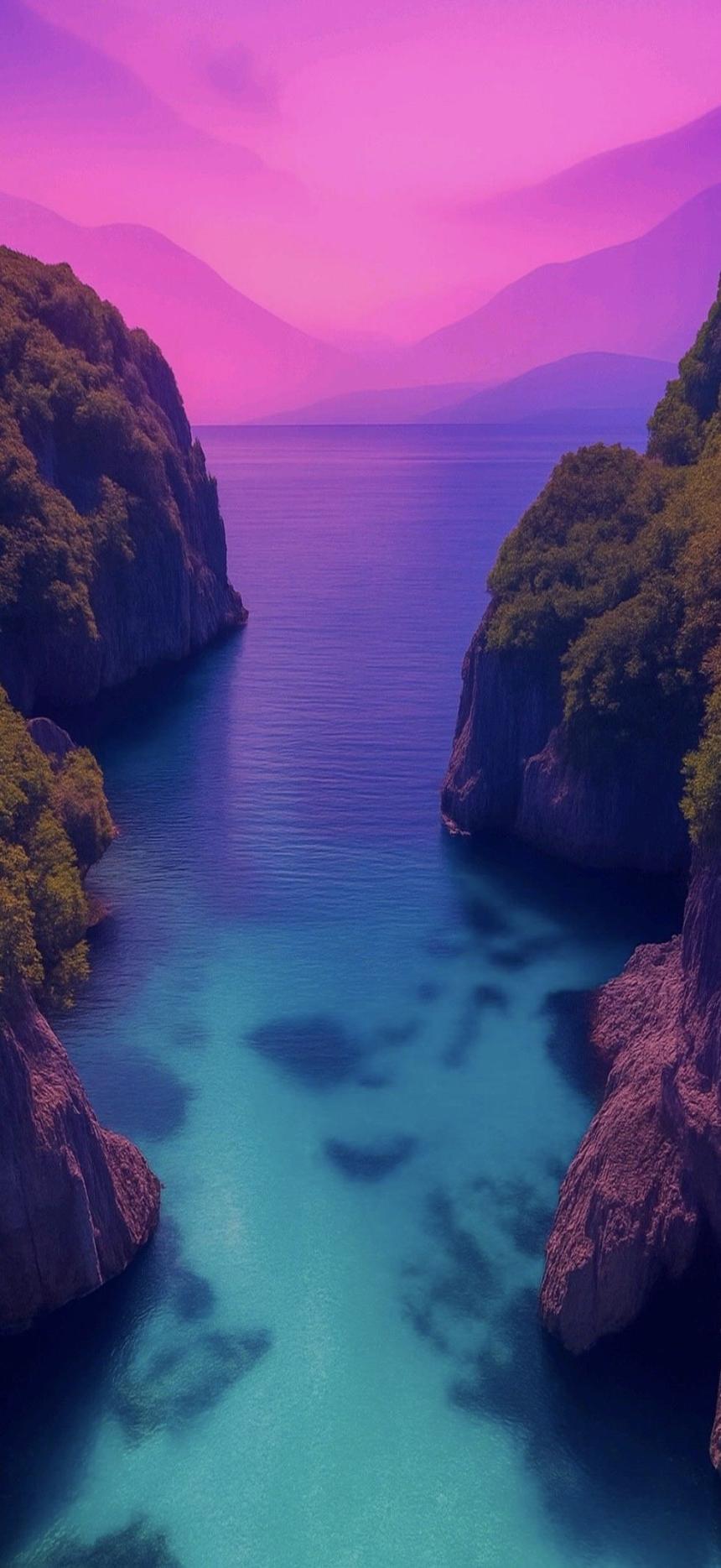 Dreamy Purple Pink Landscape Wallpaper HD 4K