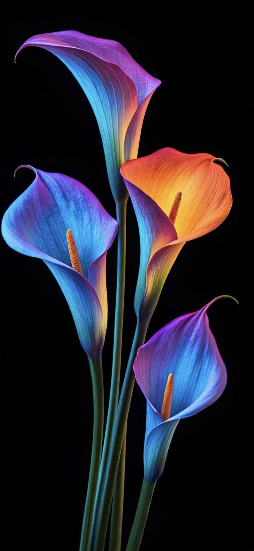 Colorful Calla Lily Flowers Wallpaper HD 4K