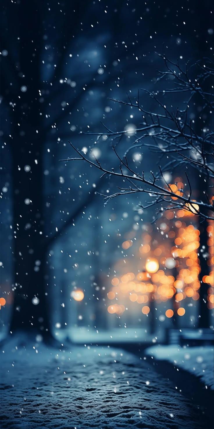 Winter Snowflakes Blue Wallpaper