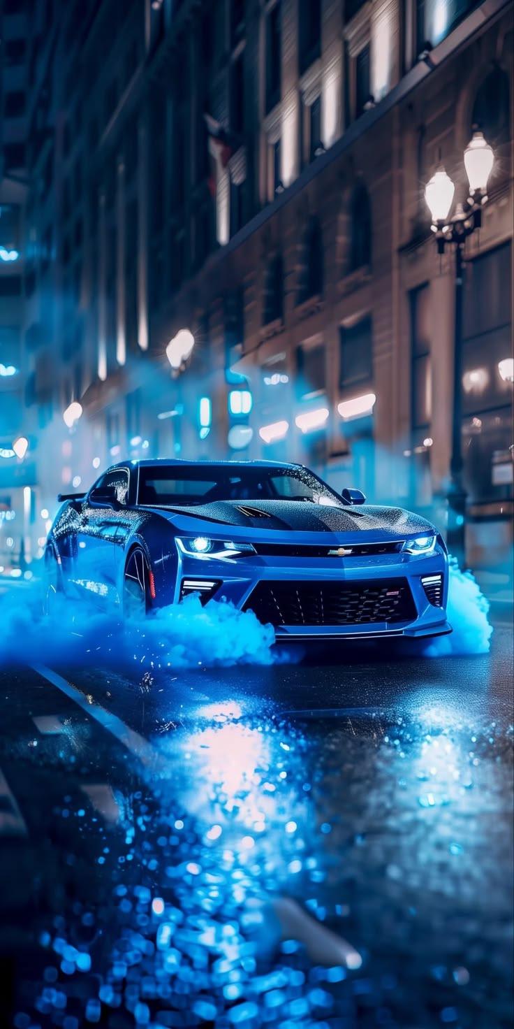 Download the Neon Car Motion Blue Wallpaper for your phone screen for free and enhance your view of the world. This wallpaper is for personal use only.