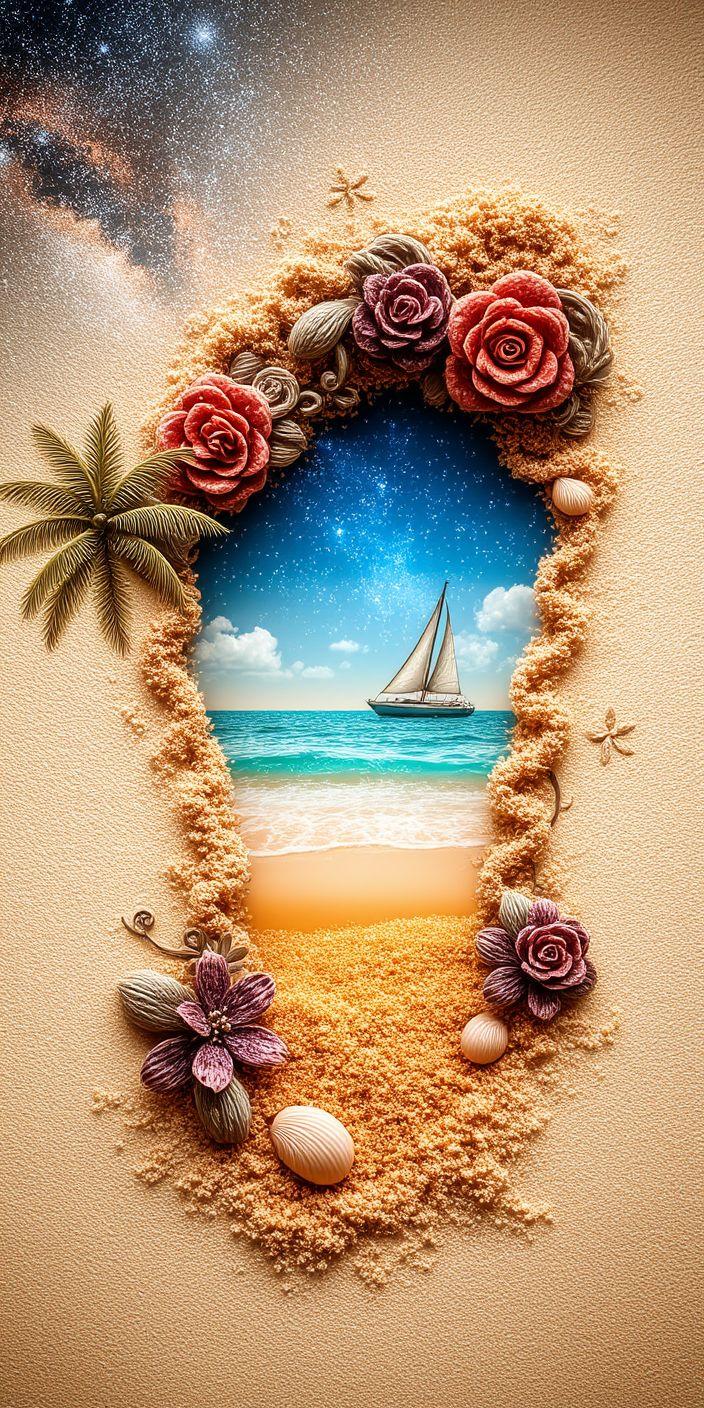 Tropical Footprint Wallpaper