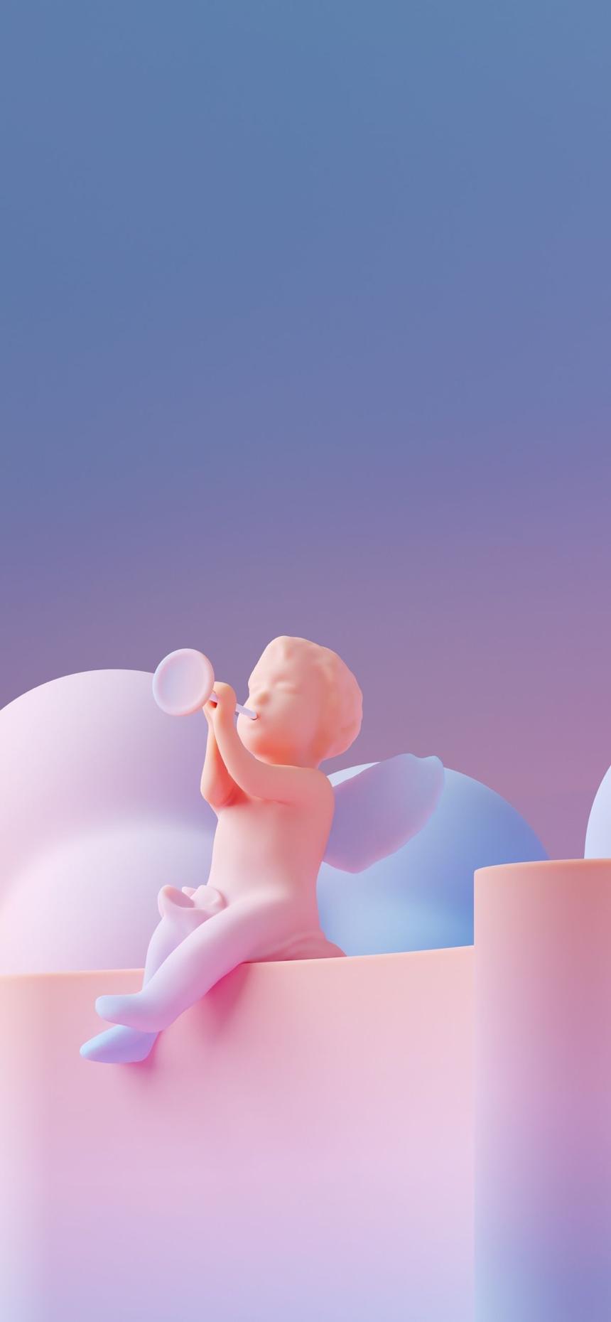 Dreamy Pastel Fantasy Character Wallpaper