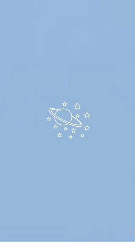 Simple Planet and Stars Minimal Wallpaper