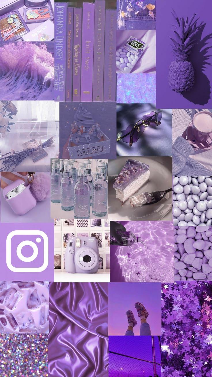 Dreamy Purple Lifestyle Collage Wallpaper