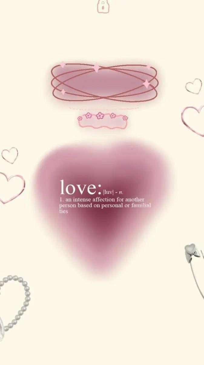 Soft Pink Love Aesthetic Heart Wallpaper