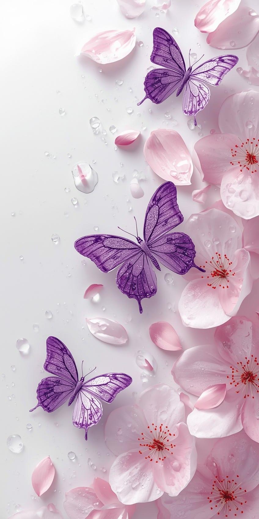 Purple Butterfly Dream Aesthetic Wallpaper