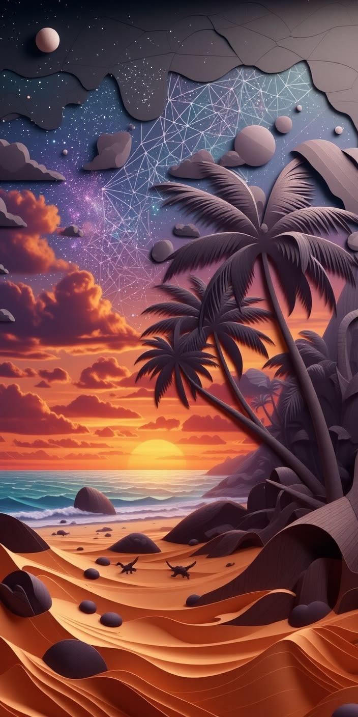 Dreamlike Beach Landscape Wallpaper