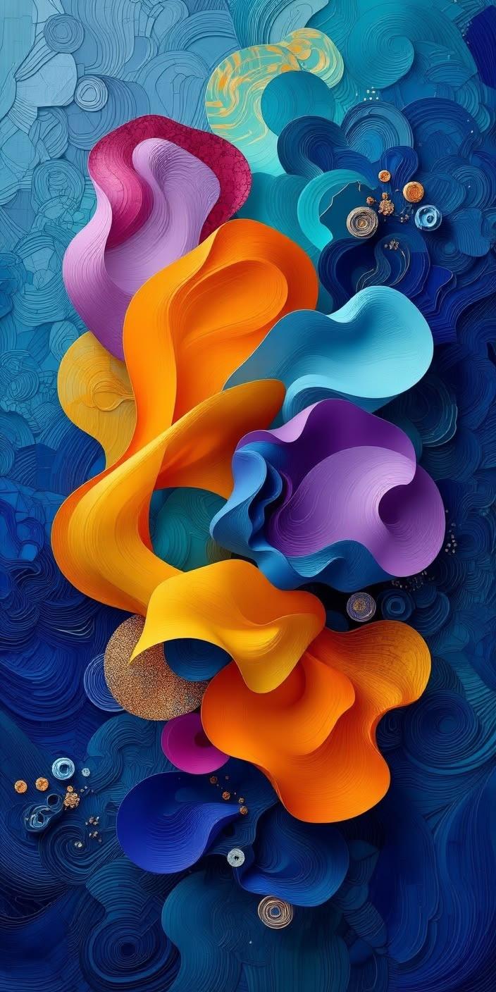 Dreamy Vibrant Shapes Wallpaper