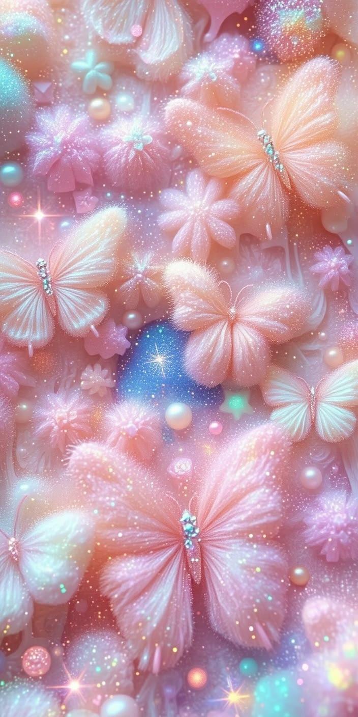 Magical Pink Butterfly Aesthetic Wallpaper