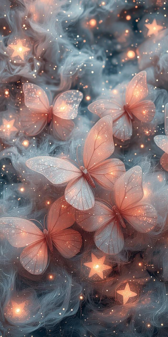 Ethereal Butterfly Cloud Dream Wallpaper