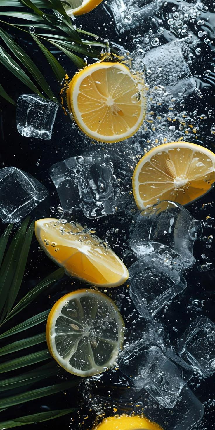 Fresh Lemon Splash Wallpaper