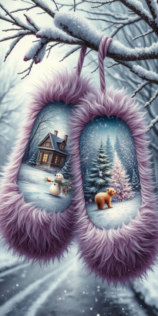 Winter Wonderland Mittens Wallpaper