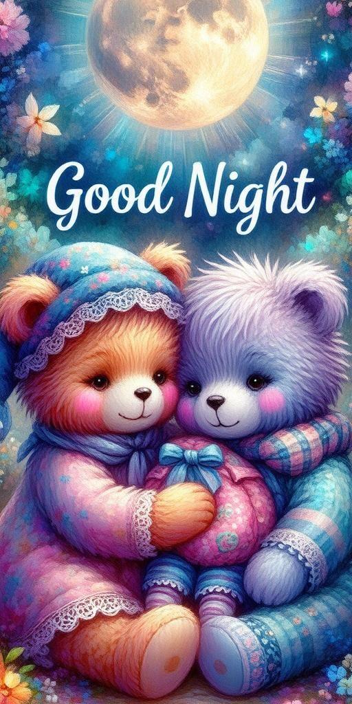 Good Night Teddy Bears Wallpaper