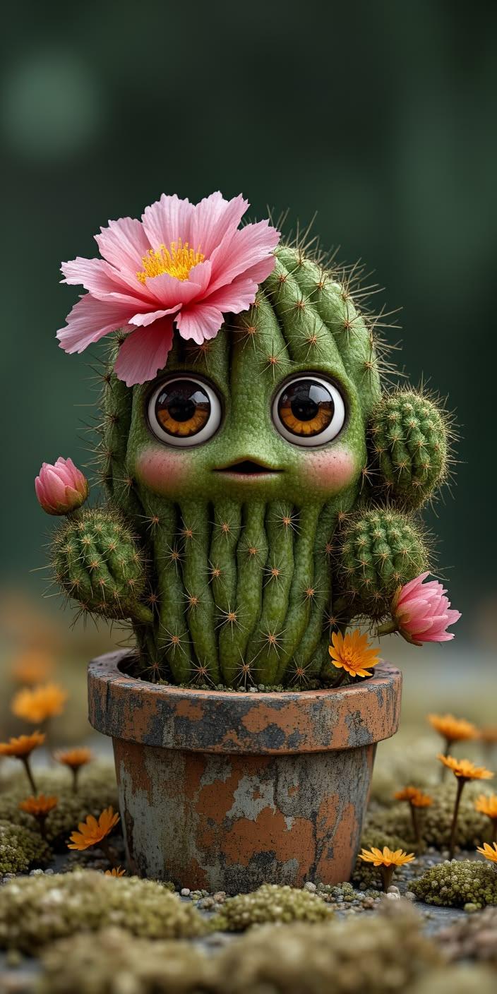 Blooming Hedgehog Charm Wallpaper