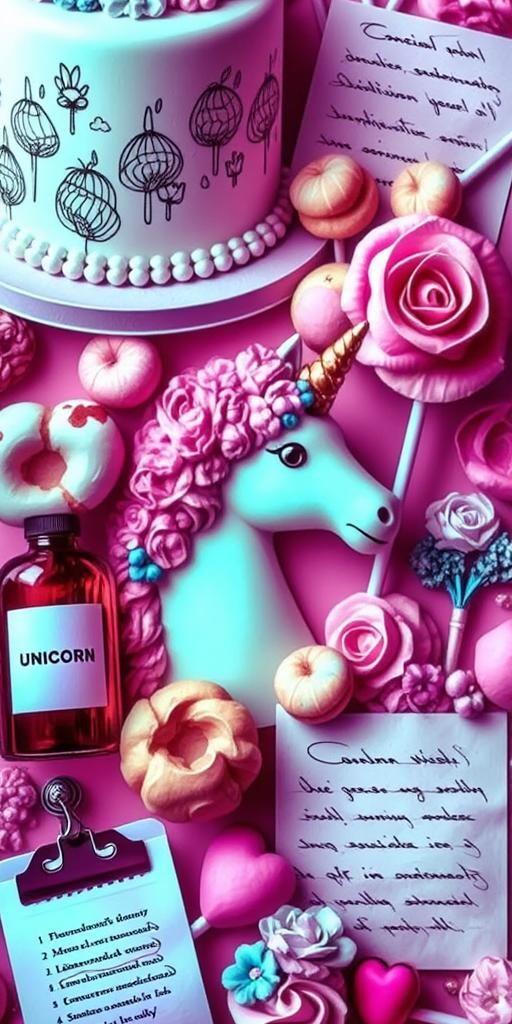 Pastel Unicorn Collage Wallpaper