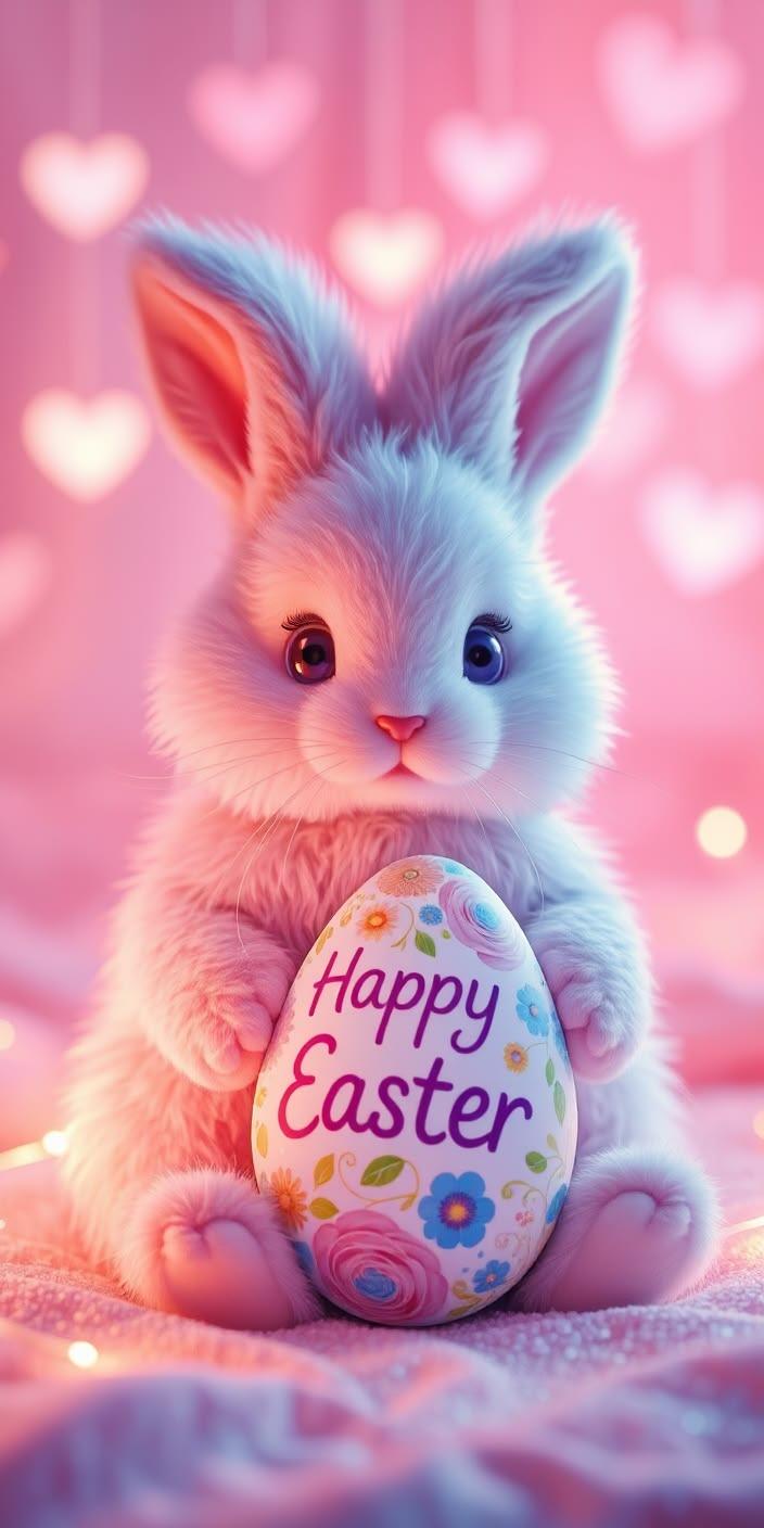 Cute Bunny Happy Easter Wallpaper