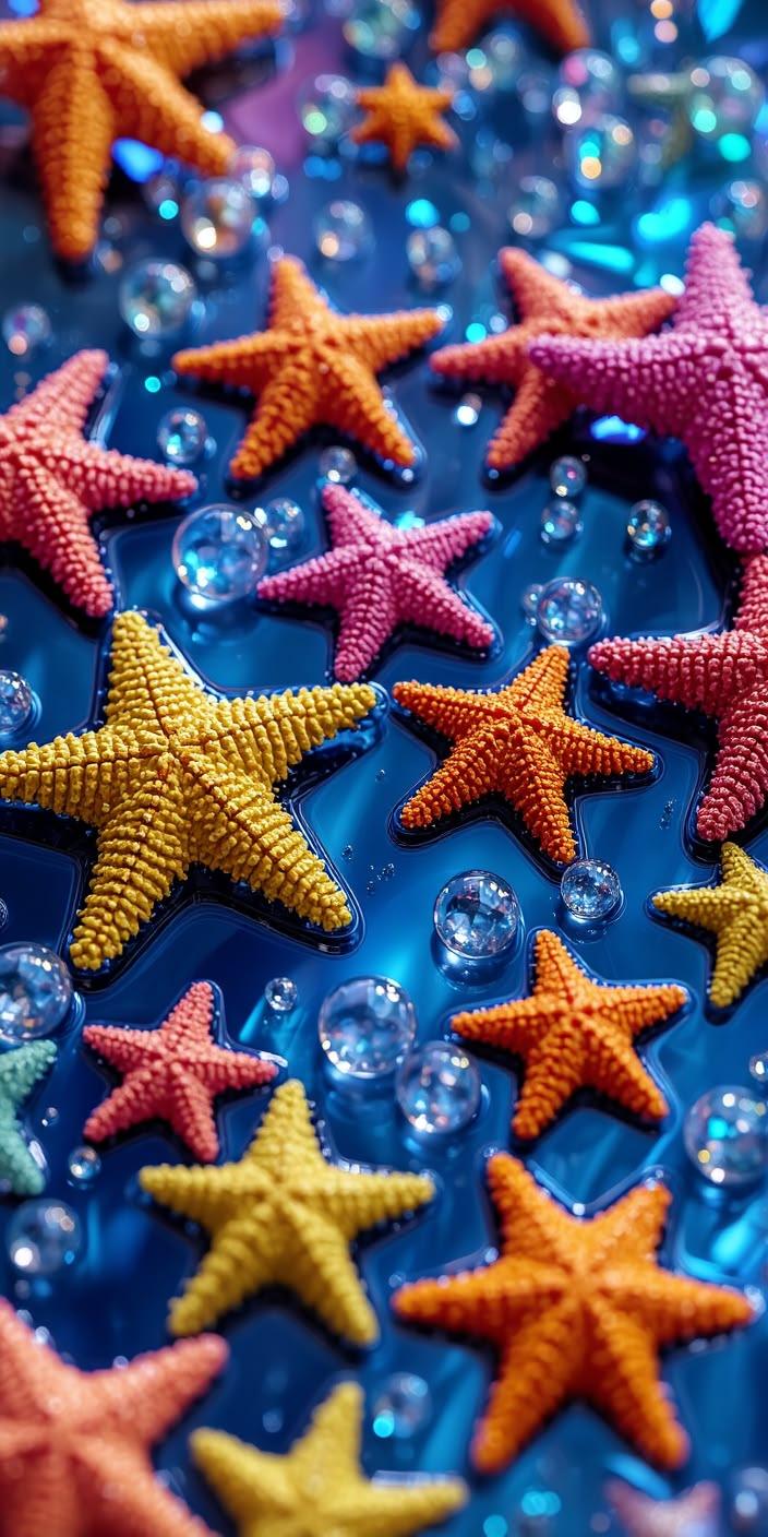 Colorful Starfish Ocean Dream Wallpaper