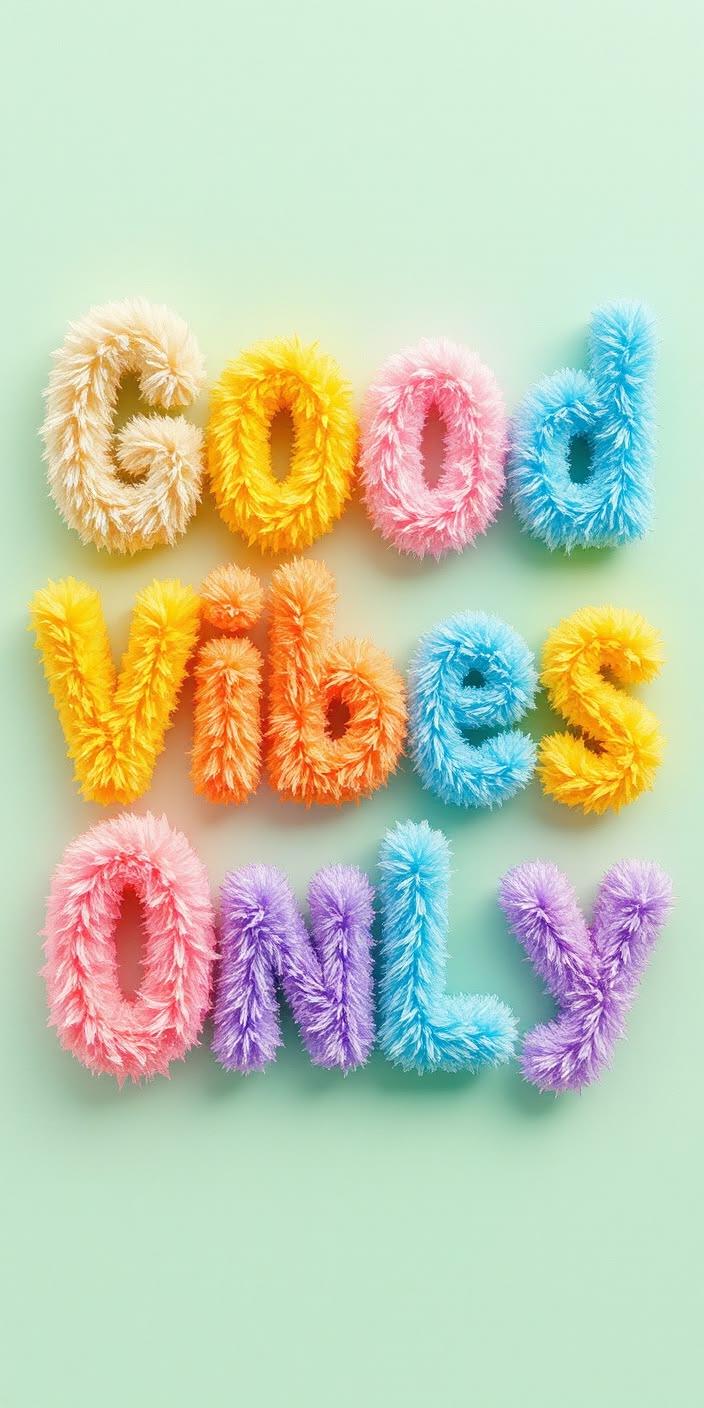 Good Vibes Only Fluffy Wallpaper