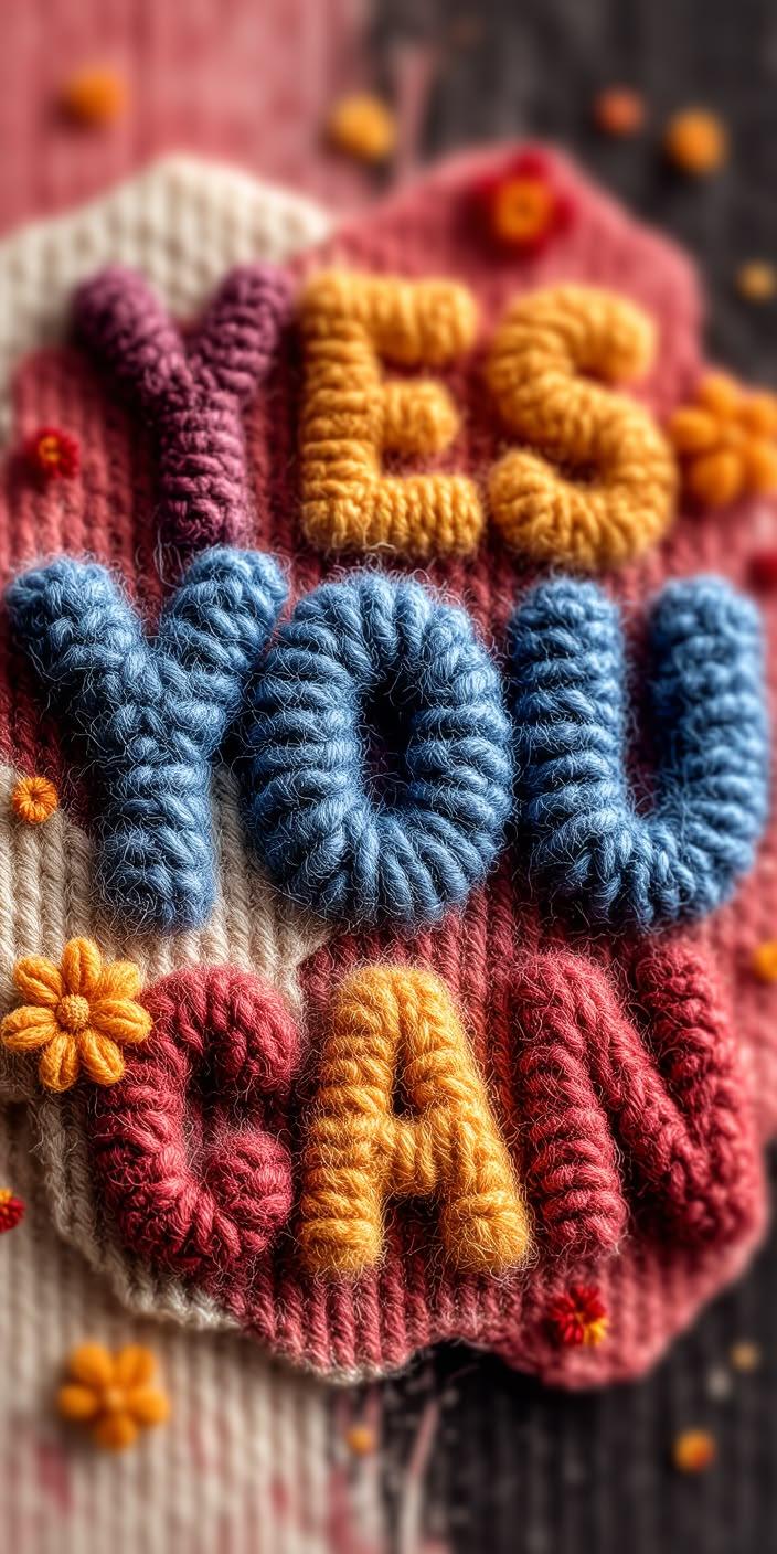 Colorful Crochet Yes You Can Wallpaper