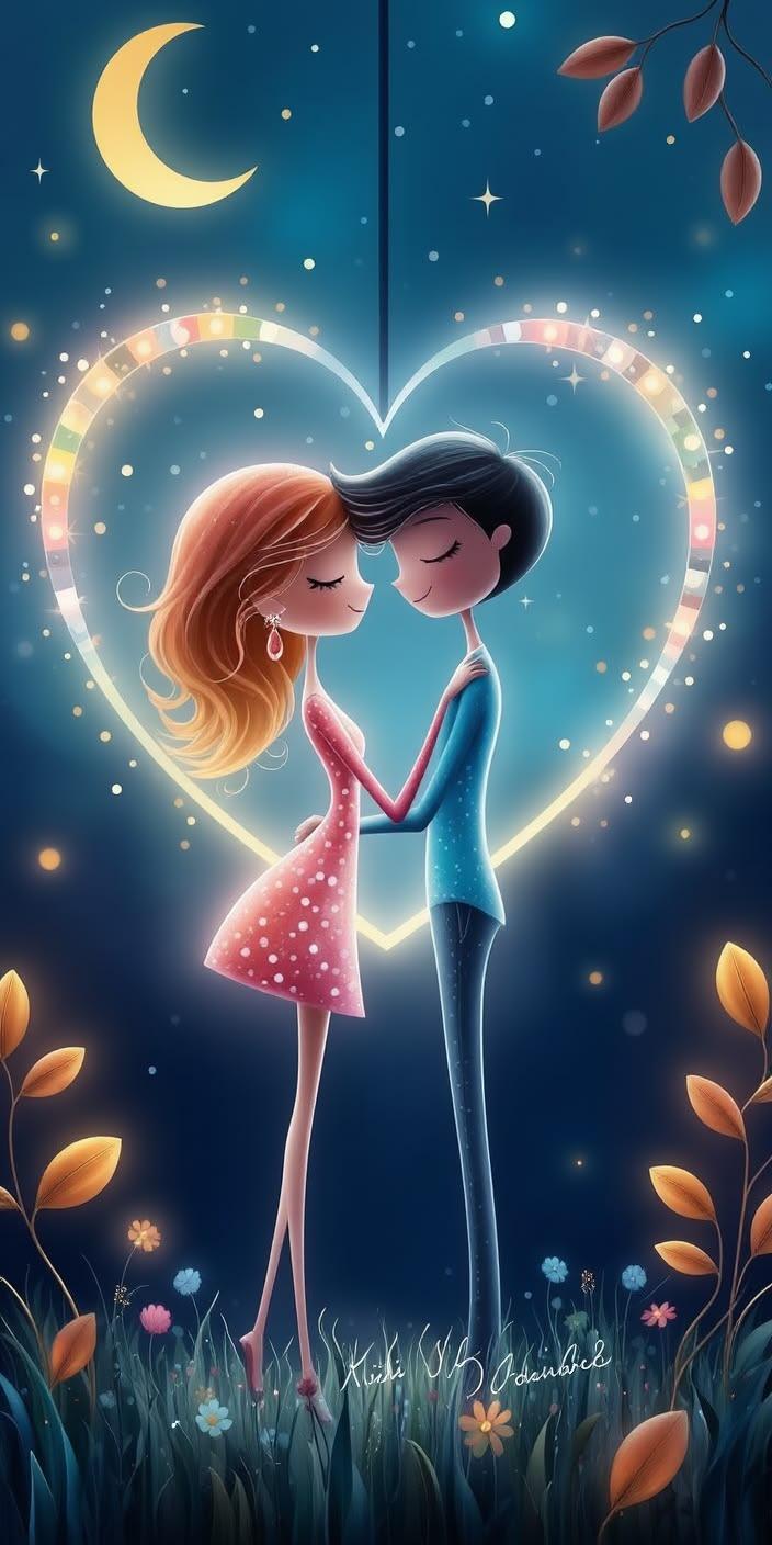 Cute Love Couple Wallpaper