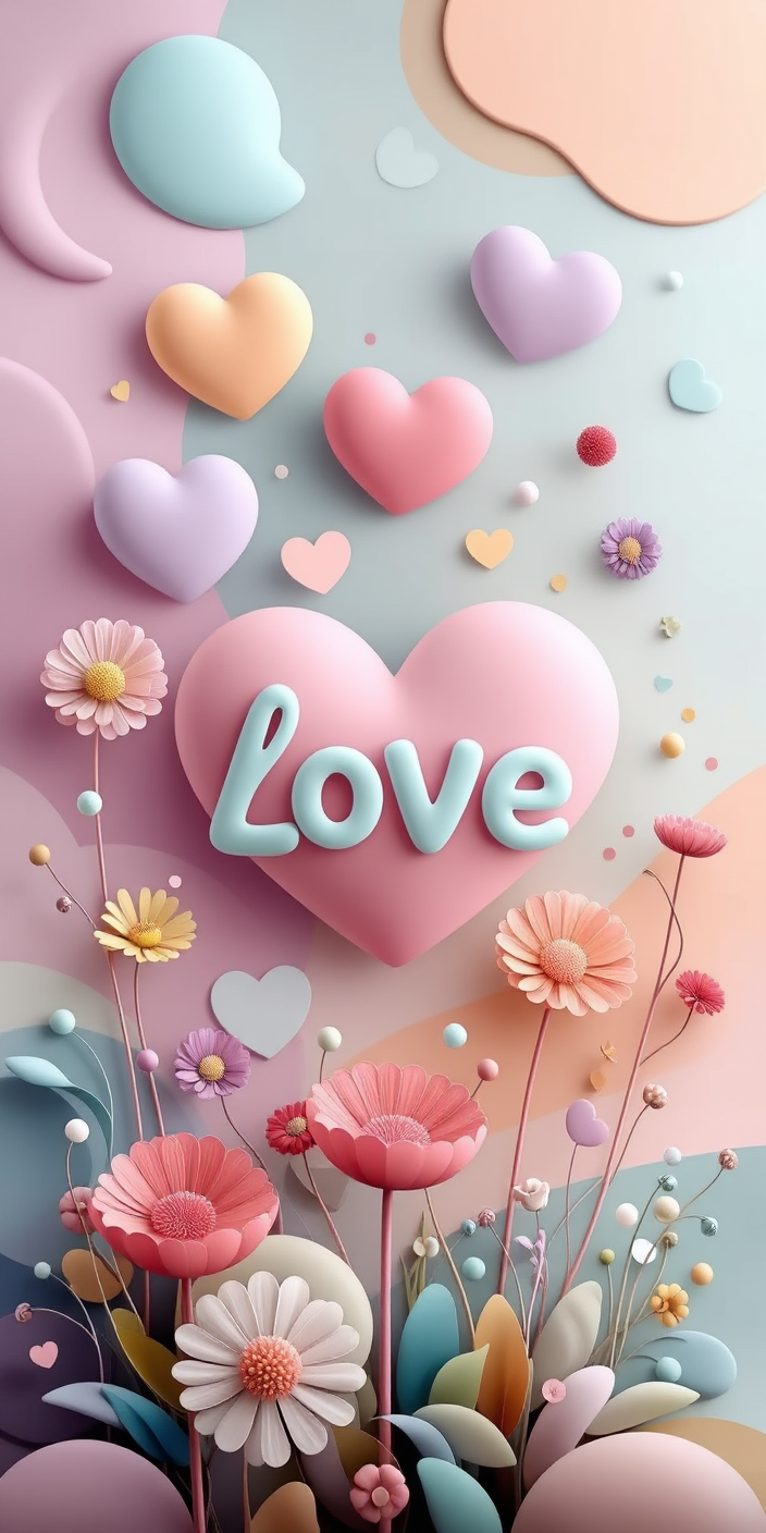 Pastel Love Aesthetic Wallpaper