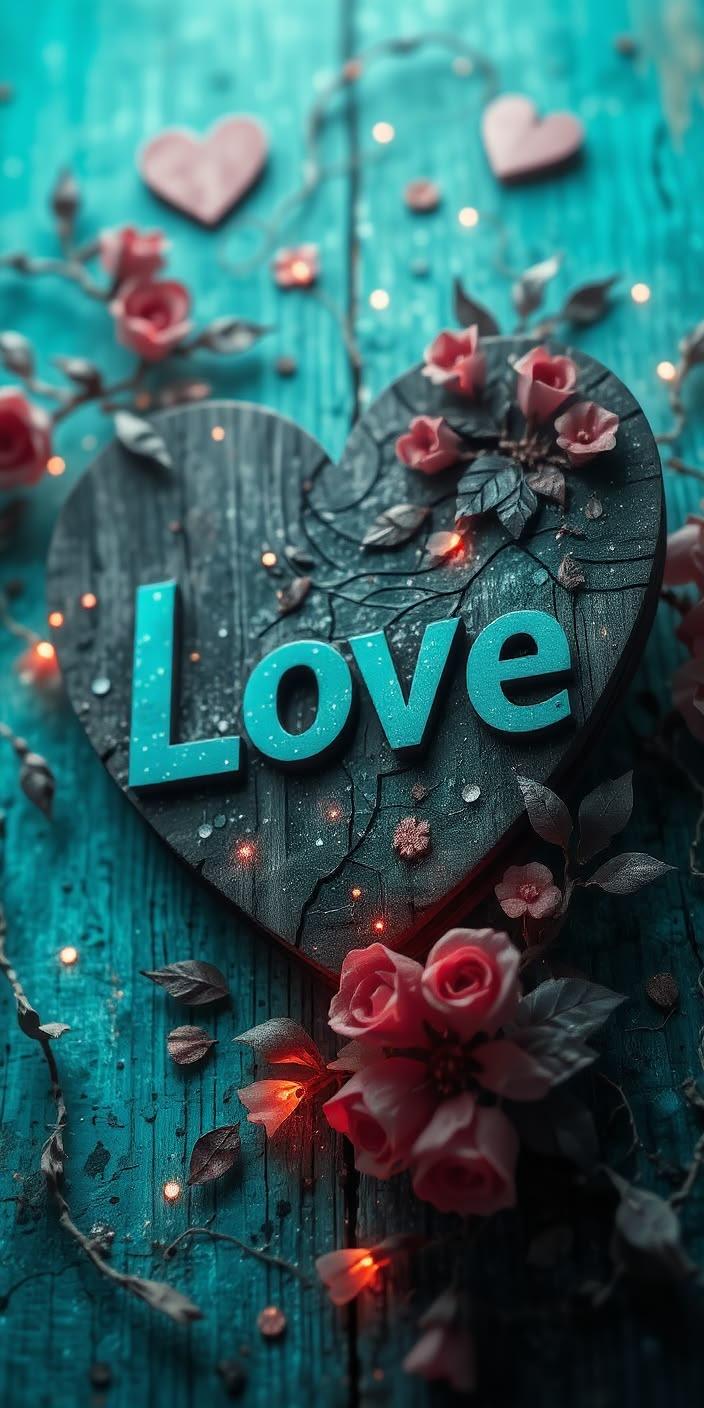 Rustic Love Heart Wallpaper
