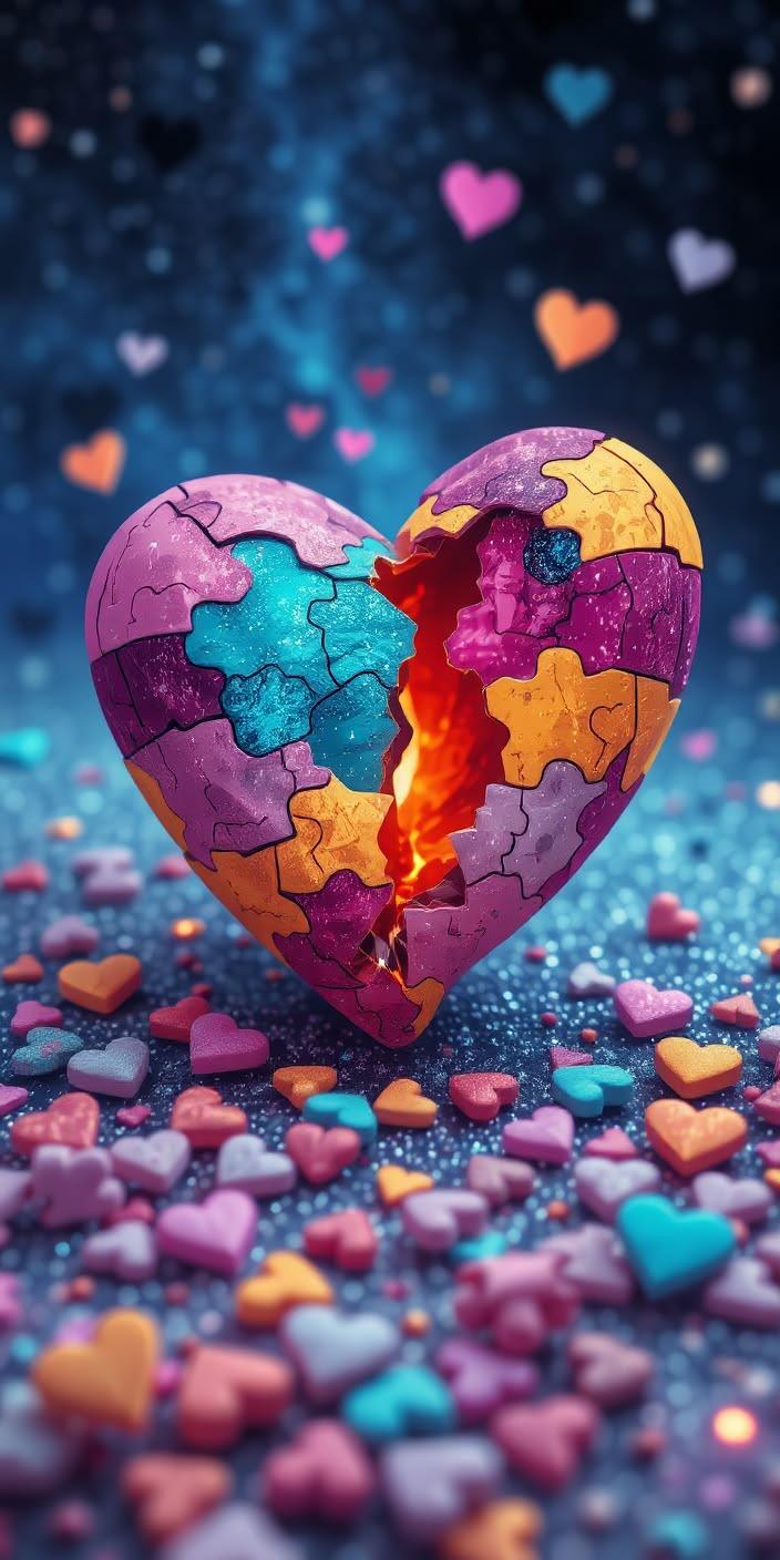 Colorful Puzzle Love Wallpaper