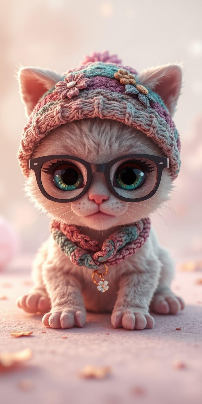 Cute Fashion Kitten Wallpaper