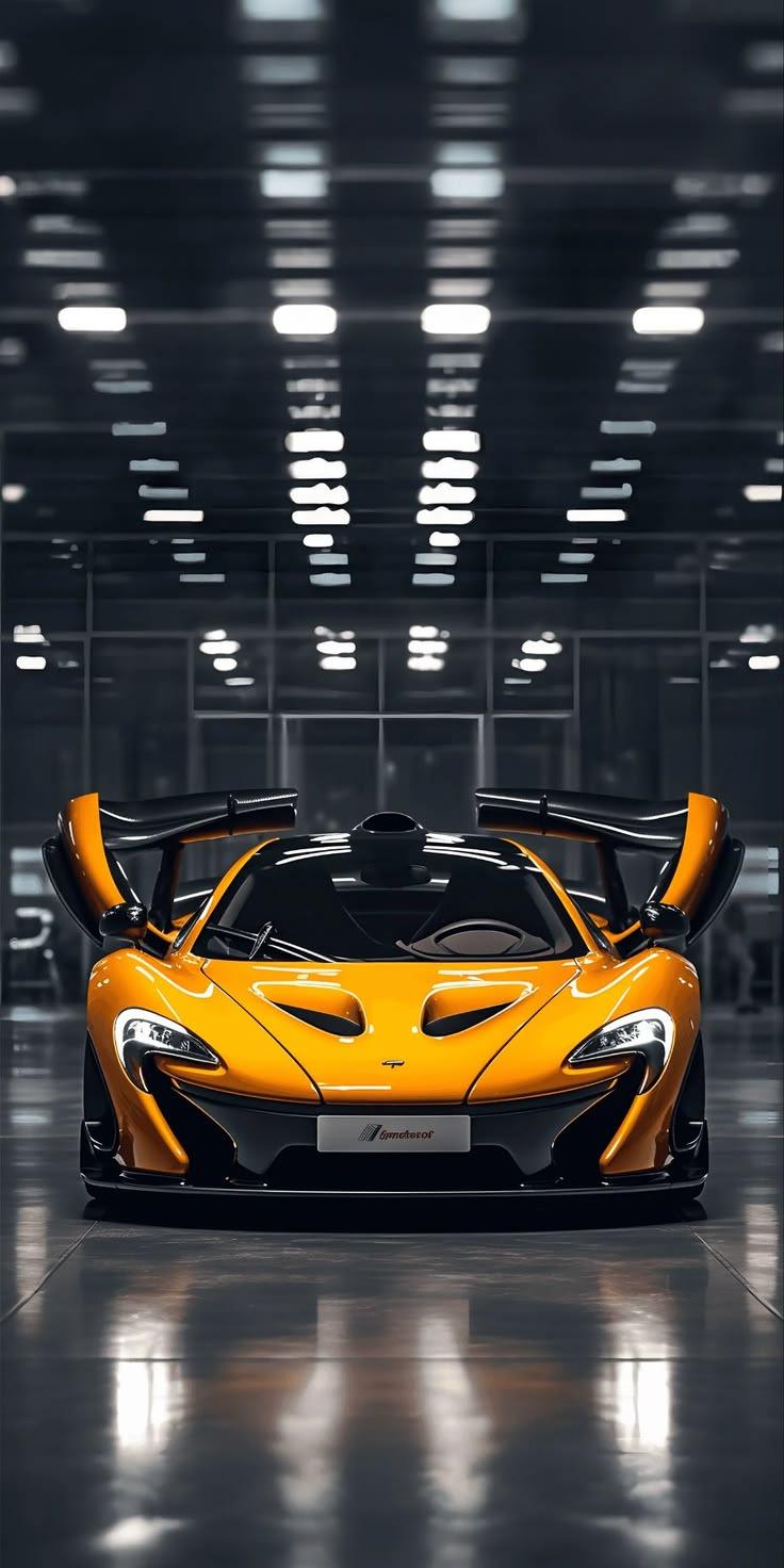 Orange Supercar Wallpaper 4K