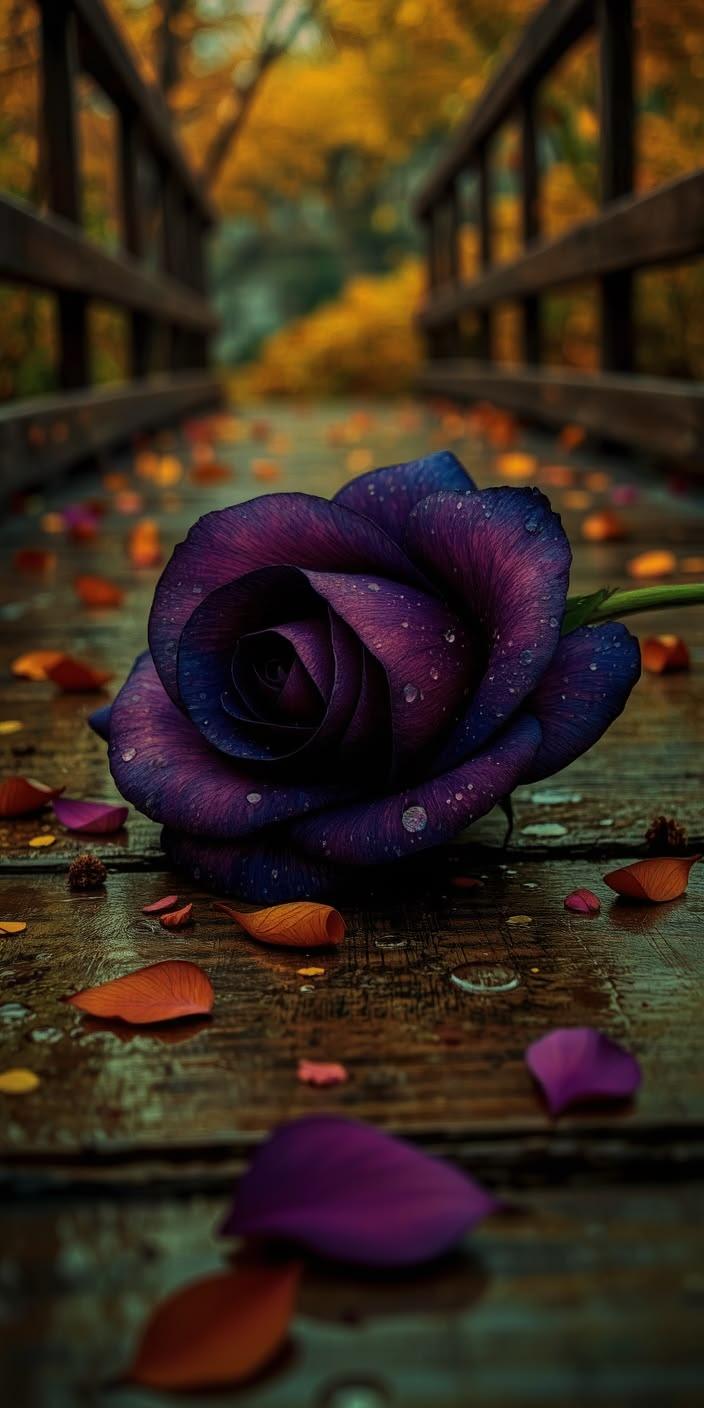 Dark Purple Rose Aesthetic Wallpaper