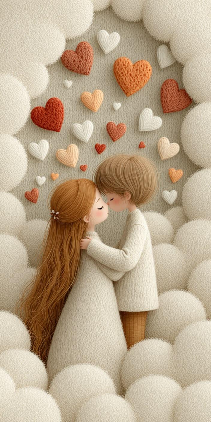 Cute Love Couple Hug Wallpaper