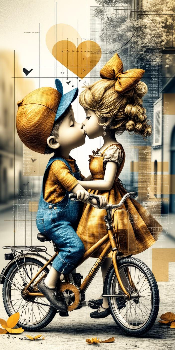 Cute Couple Kiss Wallpaper