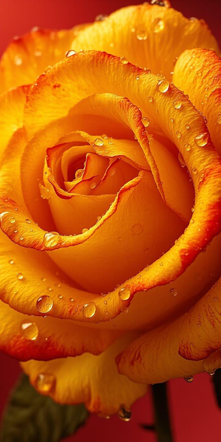 Golden Red Rose Wallpaper