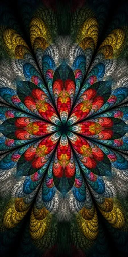 Colorful Fractal Mandala Wallpaper