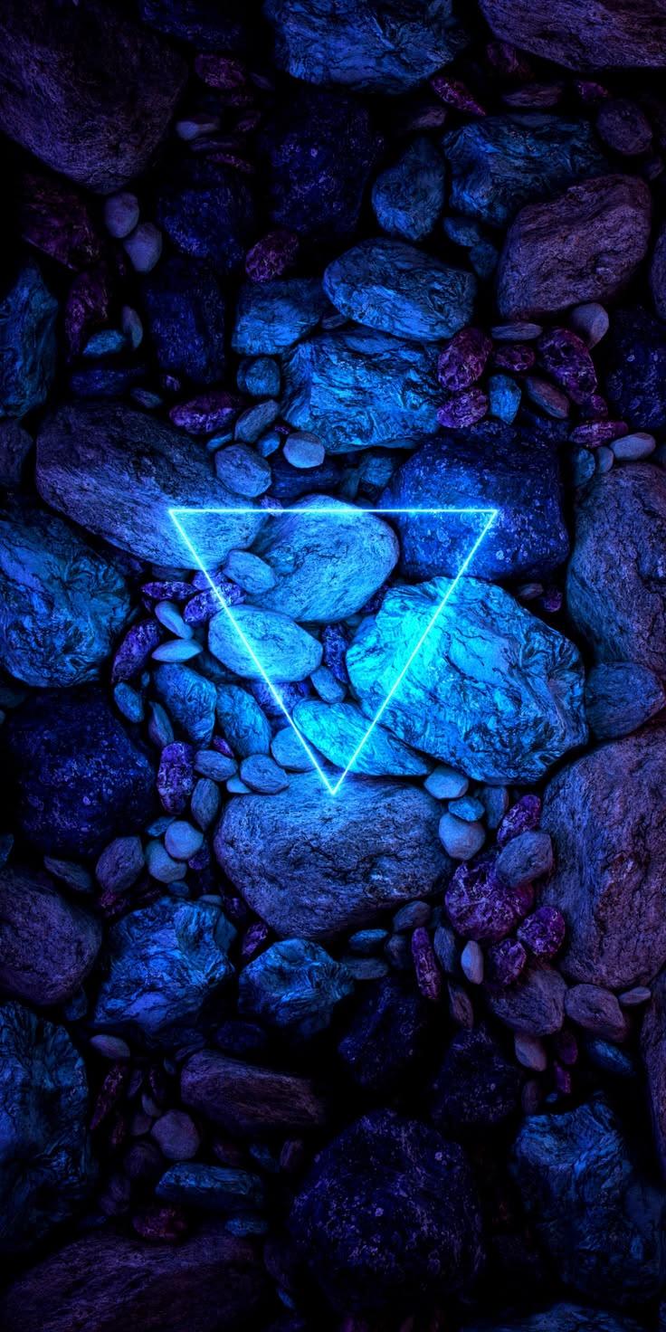Neon Triangle Rock Wallpaper