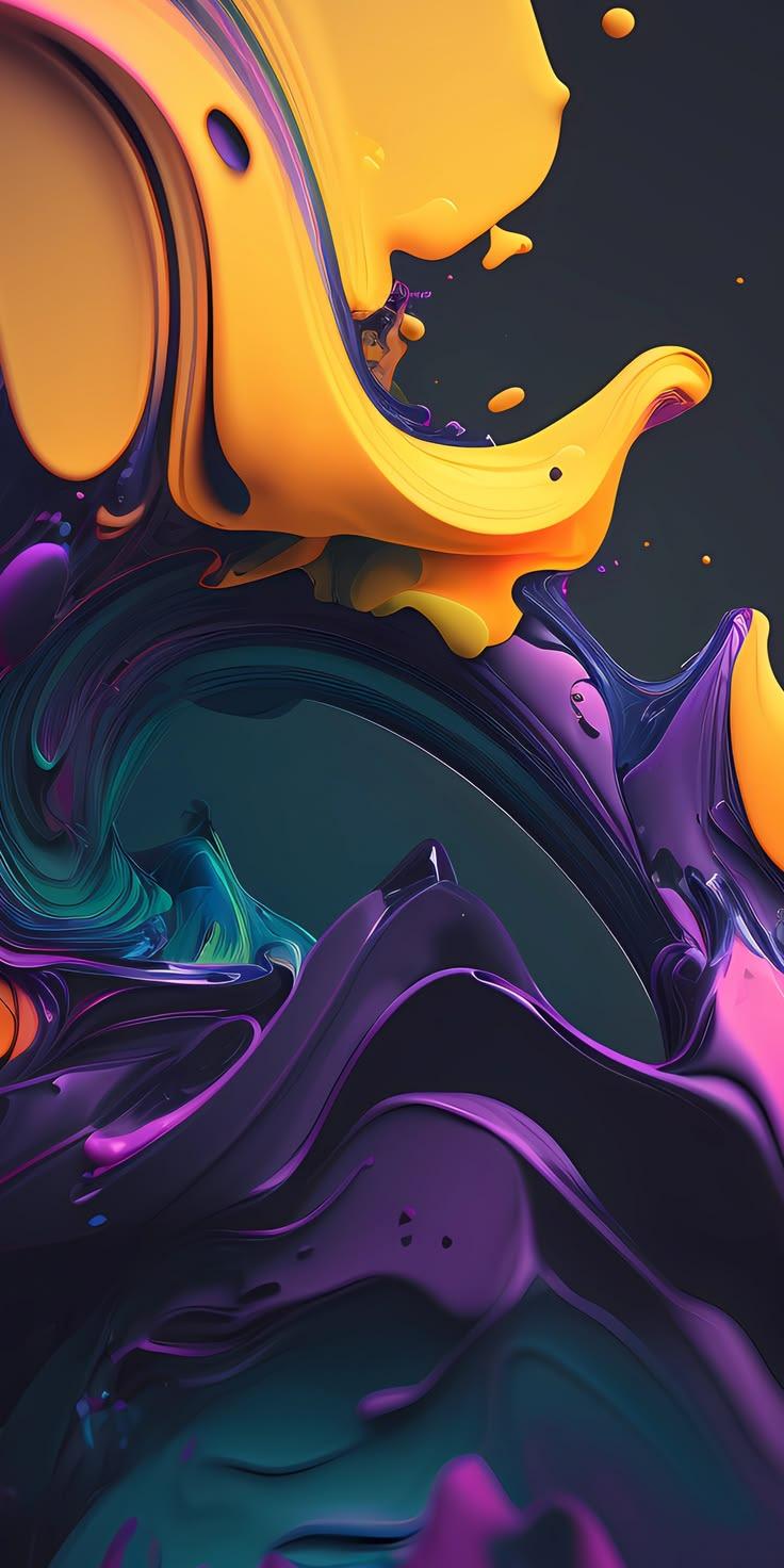 Vibrant Liquid Abstract Wallpaper