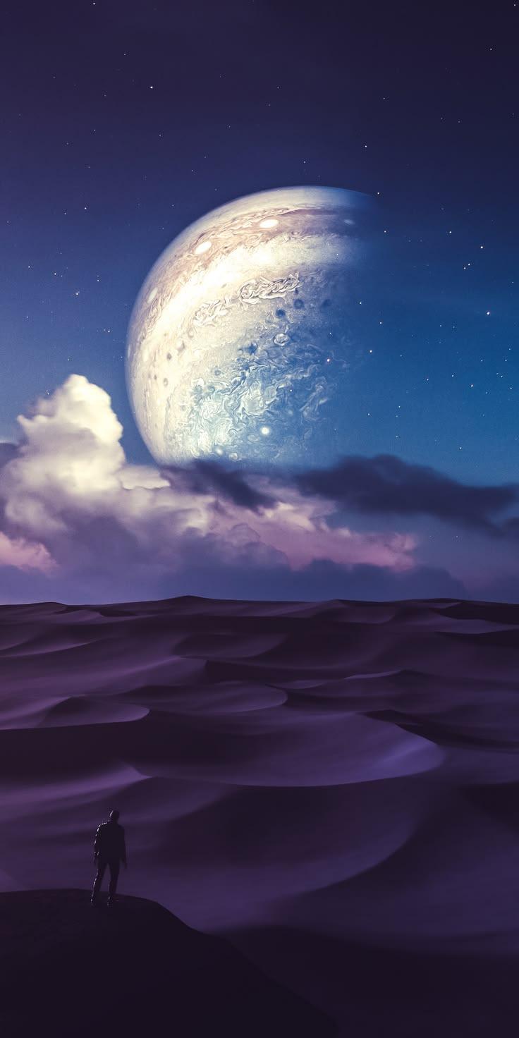 Surreal Desert Planet Wallpaper