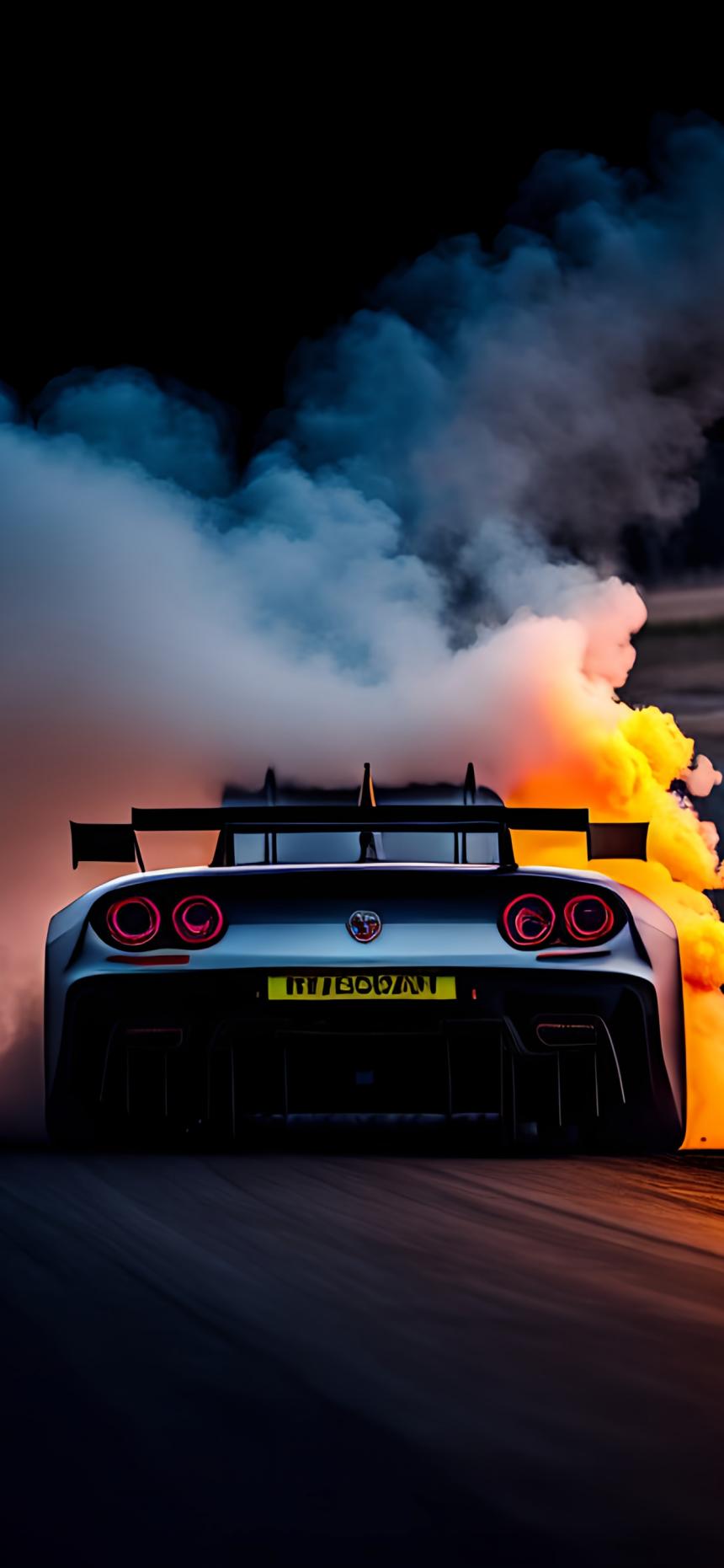 Drift Supercar Smoke Wallpaper