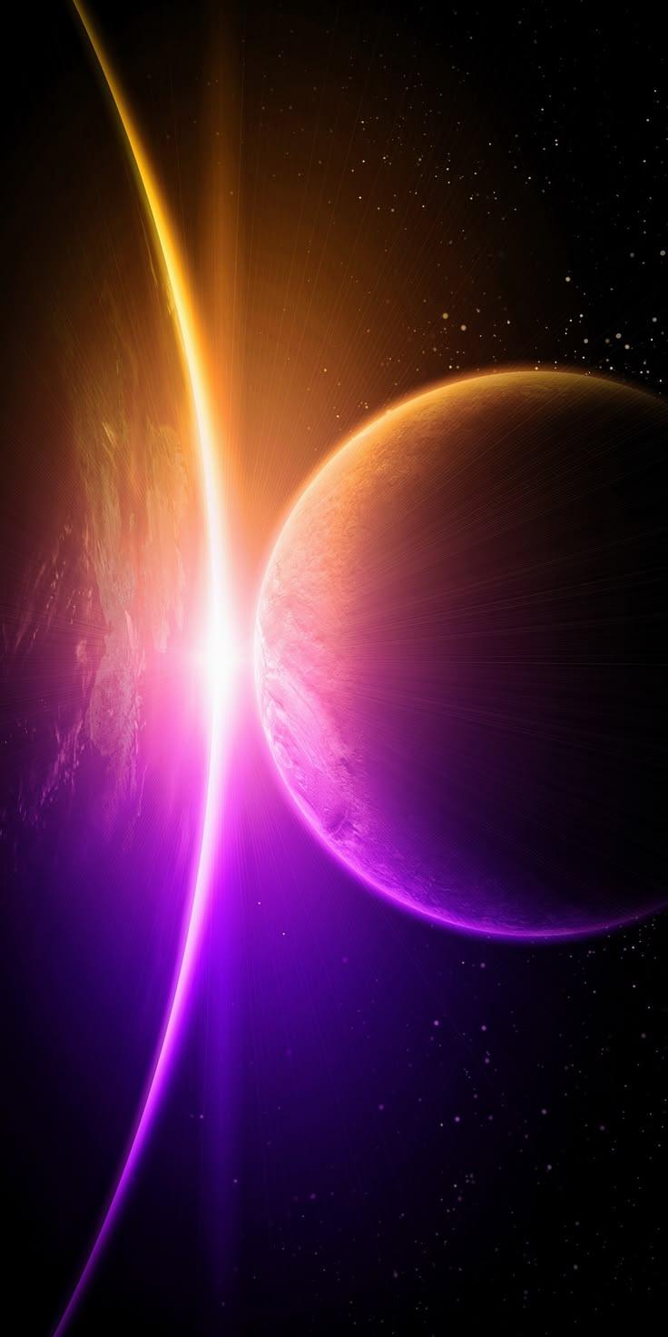 Purple Cosmic Planet Wallpaper