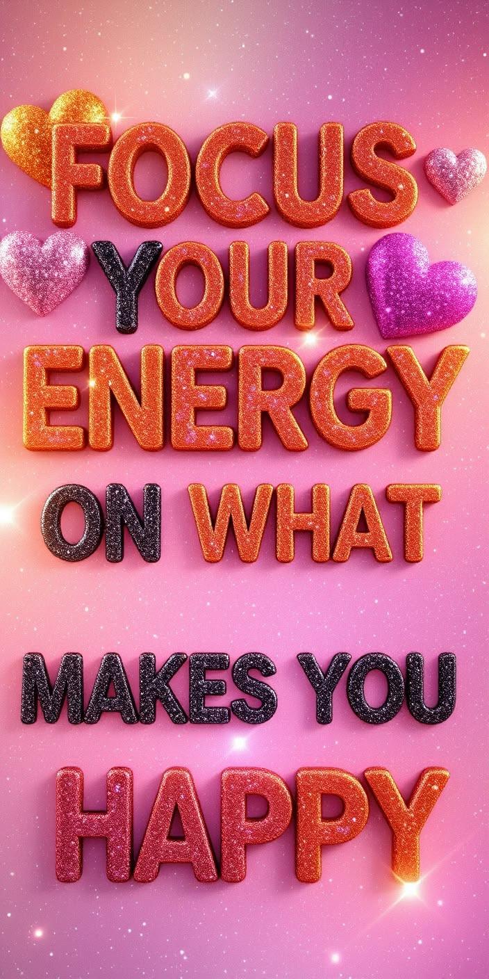 Focus Your Energy on What Makes You Happy Wallpaper