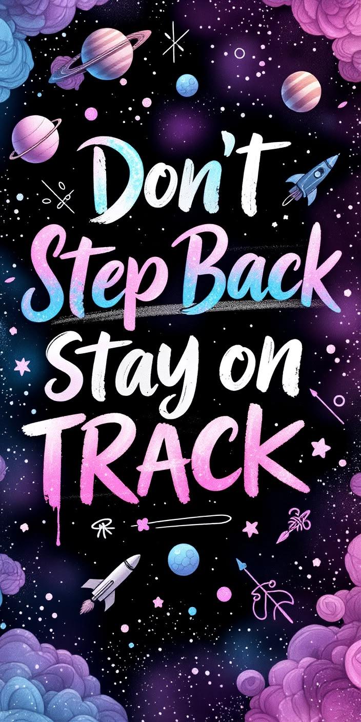 Don’t Step Back Stay On Track Wallpaper