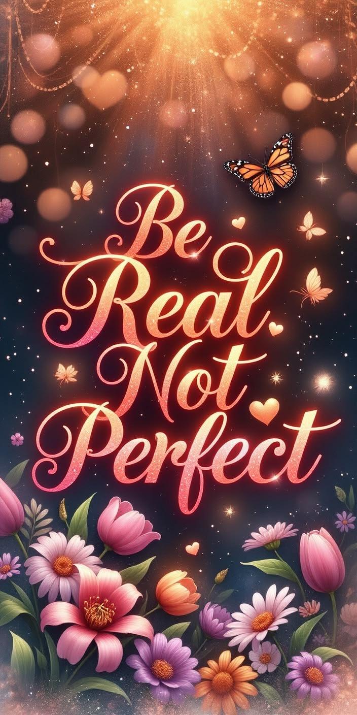 Be Real Not Perfect Wallpaper