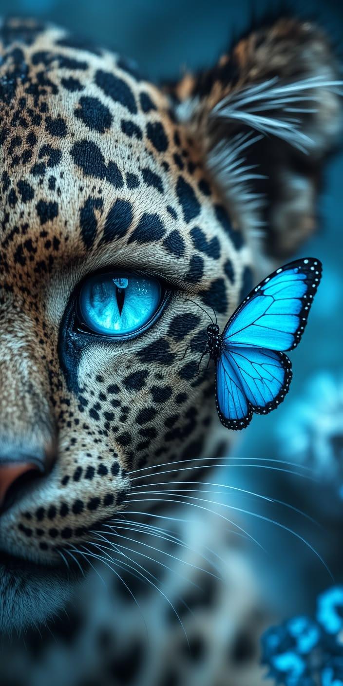 Blue Eye Leopard Butterfly Wallpaper
