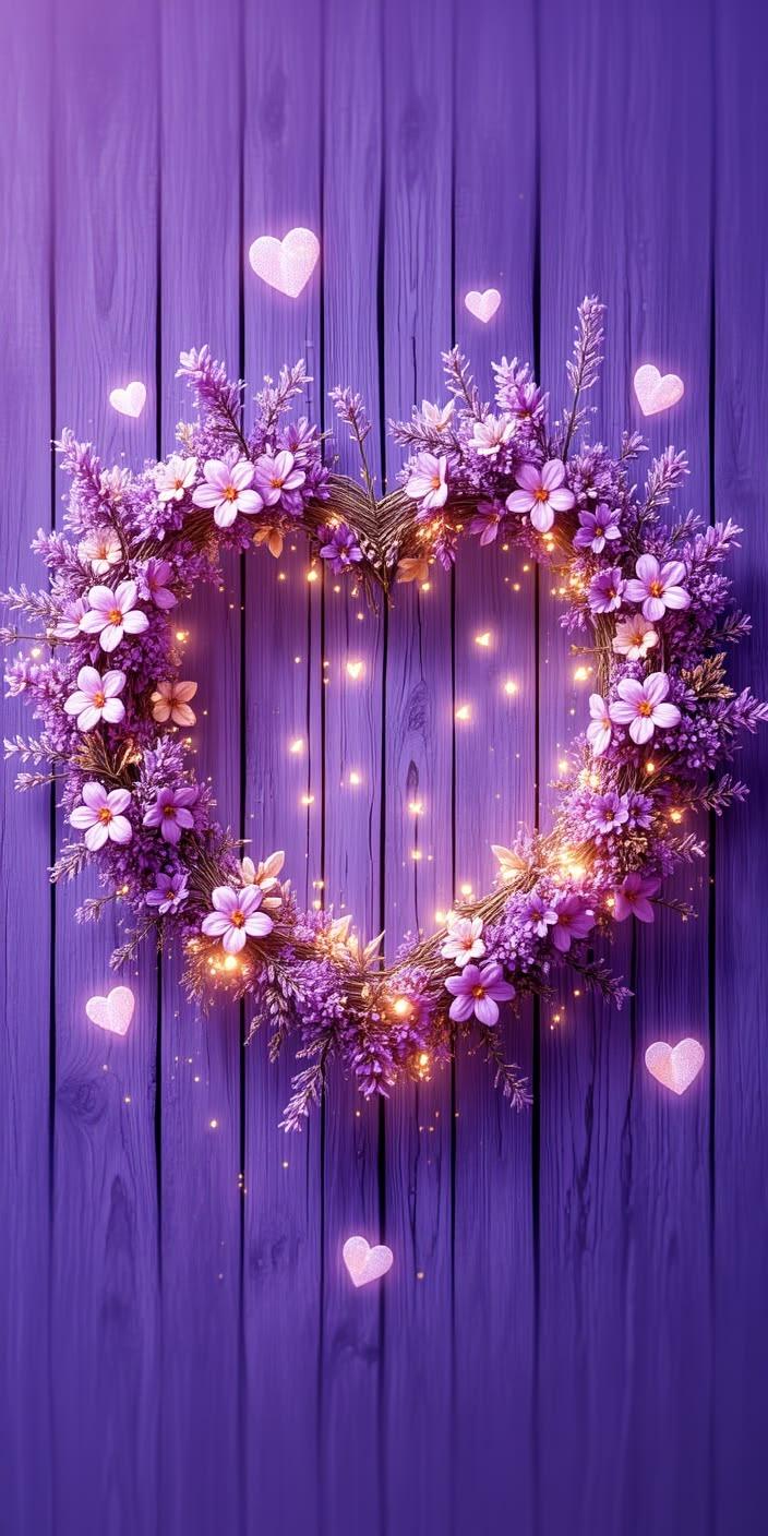 Purple Heart Love Wallpaper