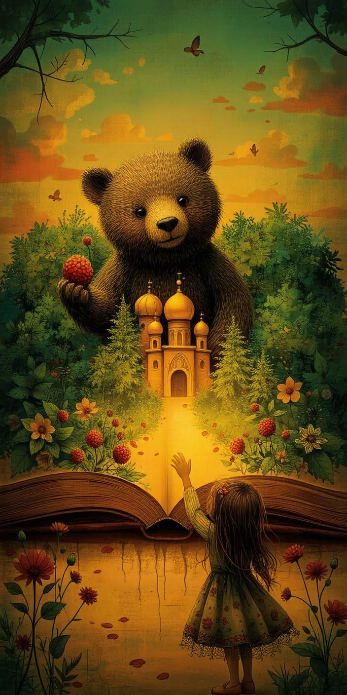 Magical Storybook Bear Fantasy Wallpaper