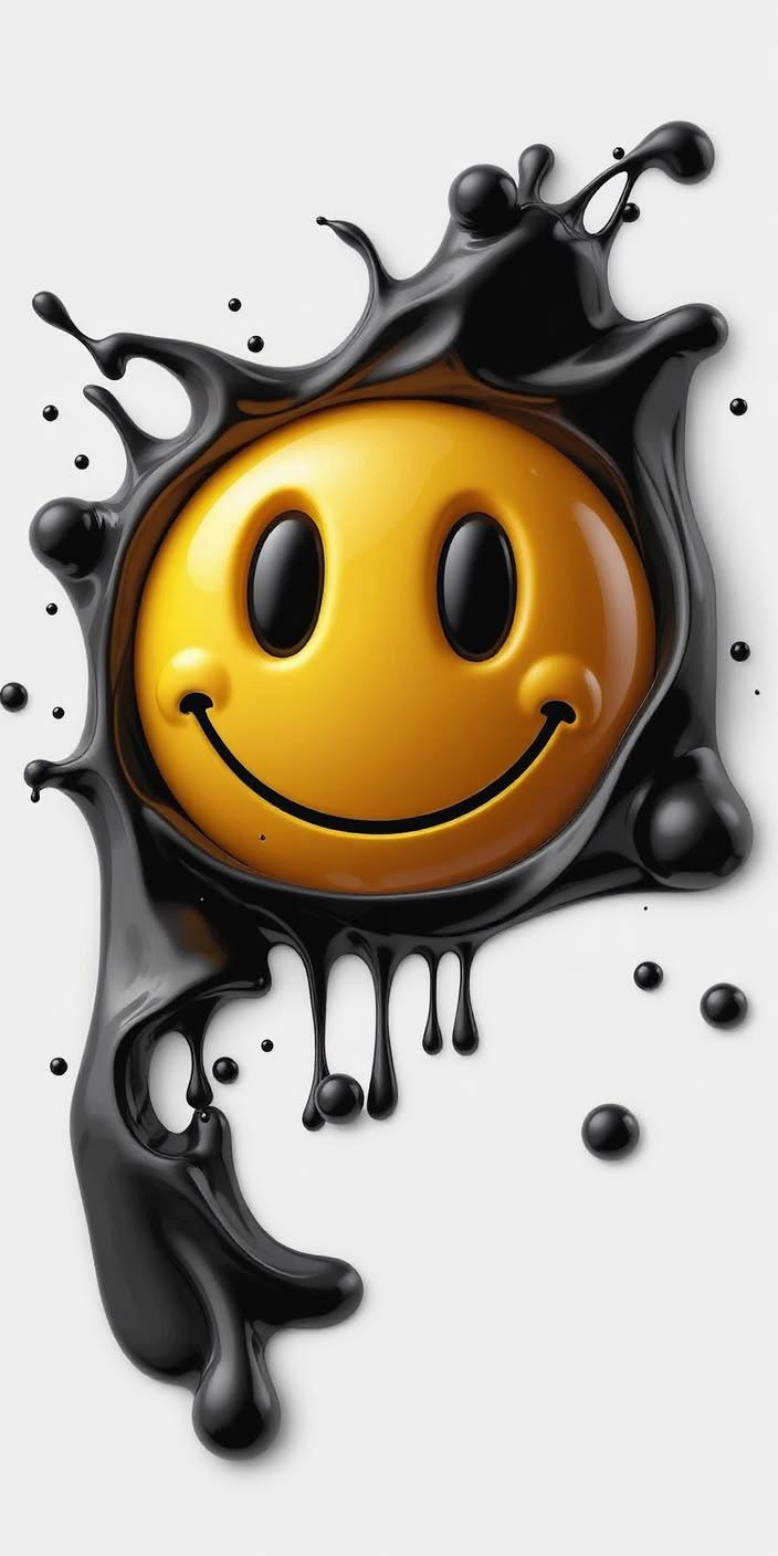 Glossy Liquid Smile Wallpaper