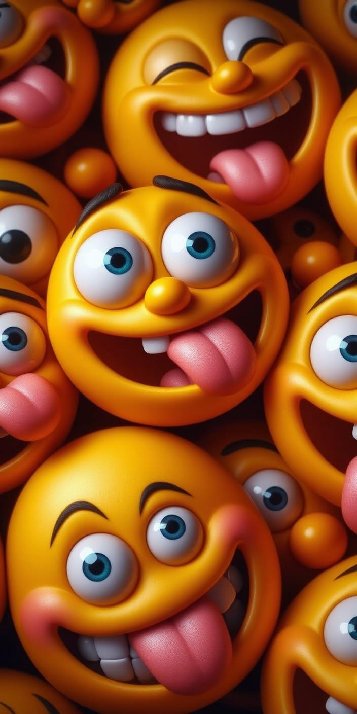 Funny Emoji Faces Wallpaper