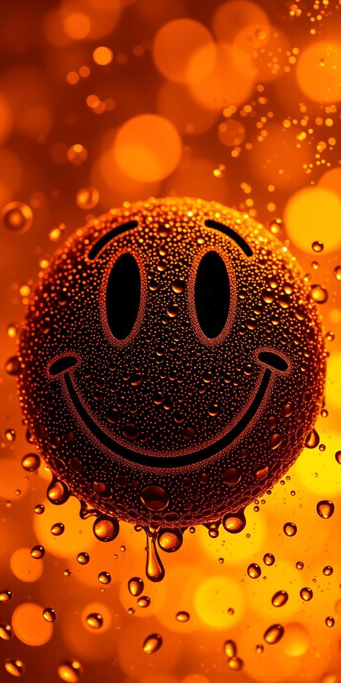 Golden Glow Smiley Wallpaper