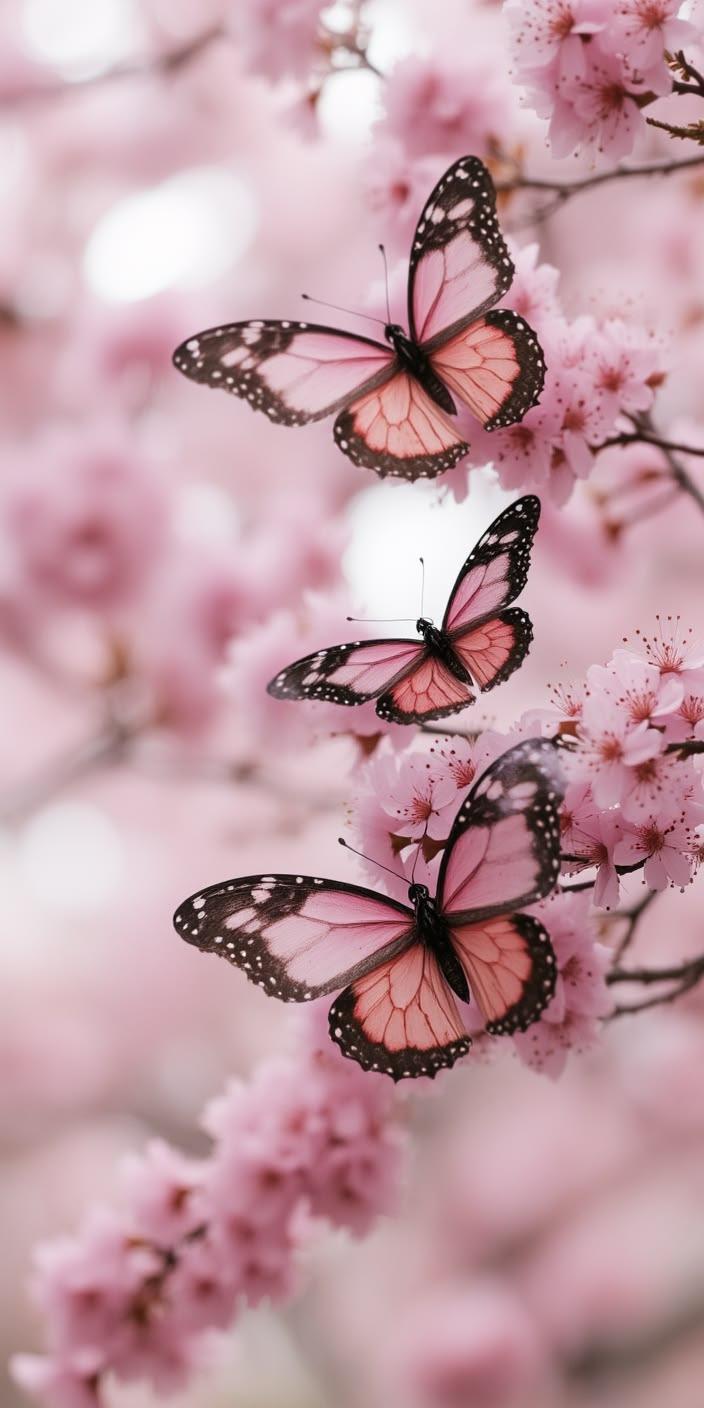 Cherry Blossom Butterfly Wallpaper